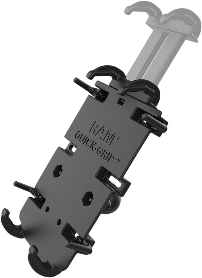 RAM Mounts Quick Grip™ Phone Holder with Ball Quick-Grip™ XL Cradle Black Flat Universal Composite Each