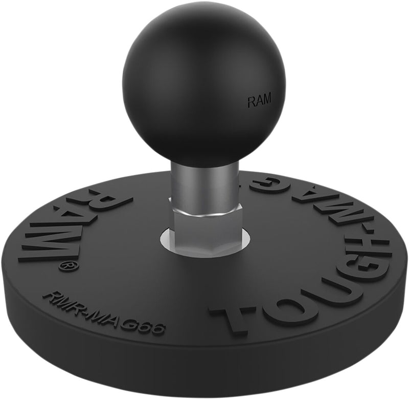 RAM Mounts Tough-Mag™ Ball Base Black Flat Universal Rubber