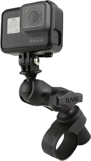 RAM Mounts Action Camera Mount for 2011 Harley-Davidson FLHX 1584 Device Mount Black Composite Stainless Steel Kit #RAP-B-460-A-GOP1U