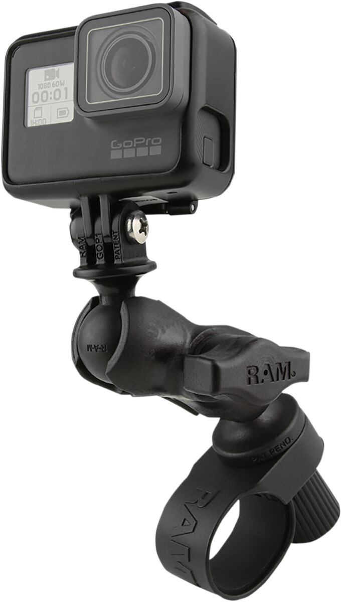 RAM Mounts Action Camera Mount for 2011 Harley-Davidson FLHX 1584 Device Mount Black Composite Stainless Steel Kit #RAP-B-460-A-GOP1U