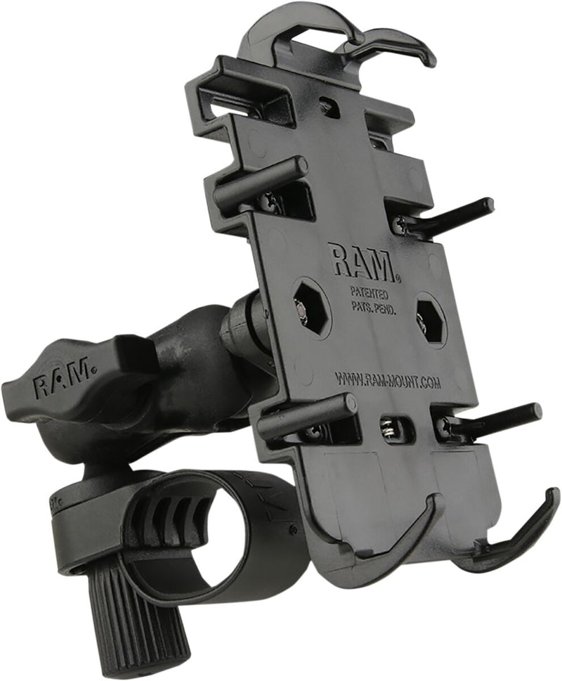 RAM Mounts Quick-Grip™ Phone Holder Mount Kit for 2011 Harley-Davidson FLHX 1584 ABS Device Mount Black Composite Stainless Steel #RAP-B-460-A-PD3U