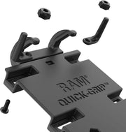 RAM Mounts Quick Grip™ Phone Holder with Ball Quick-Grip™ Vibe Safe™ Cradle Black Flat Anti-Vibration Universal Composite Each