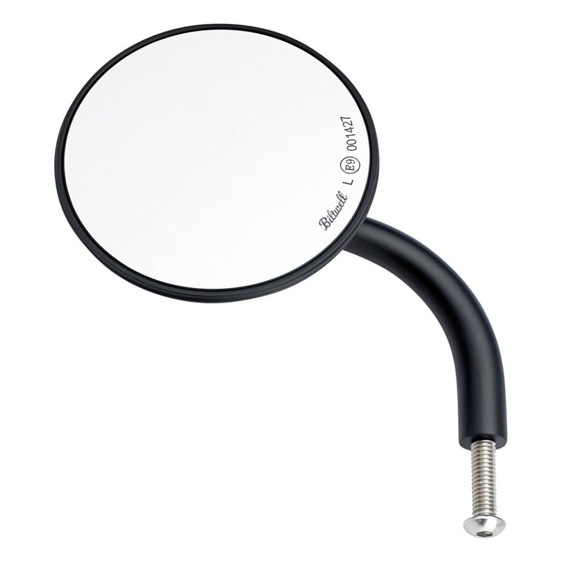 Biltwell Utility Round Short CE Perch Mount Mirrors In Black: Sold As A Pair