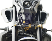 Hyperpro Steering Damper Mounting Kit for 2021-2025 YAMAHA Black Aluminium #MK-YA09-B001-B