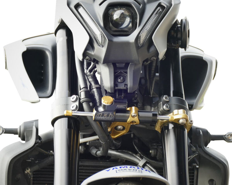 Hyperpro Steering Damper Mounting Kit for 2021-2025 YAMAHA Black Aluminium #MK-YA09-B001-B
