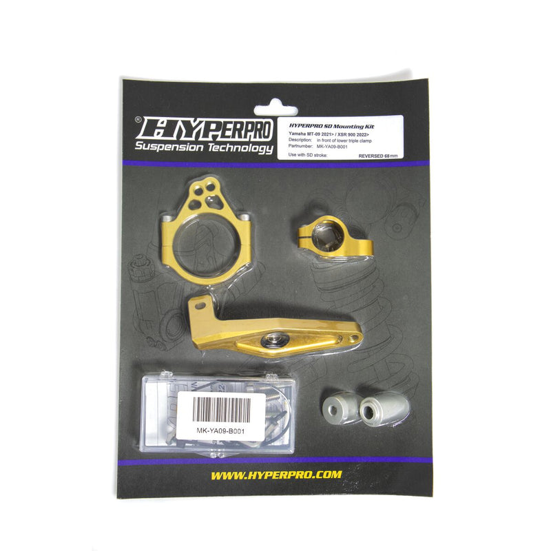 Hyperpro Steering Damper Mounting Kit for 2021-2025 YAMAHA Gold Aluminium