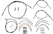 Burly Brand 12 Inch Apehanger Cable/Line Kit in Black For 1997-2003 XL Sportster Single Disc
