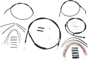 Burly Brand 12 Inch Apehanger Cable/Line Kit in Black For 2007-2013 XL Non ABS Single Disc