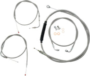 Standard Stainless Braided Handlebar Cable/Brake Line Kit