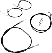 Standard Black Vinyl Braided Handlebar Cable/Brake Line Kit Softail Natural