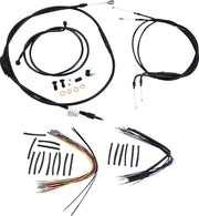 Burly Brand 16 Inch Apehanger Cable/Line Kit in Black For 2000-2006 FLST Without ABS Models
