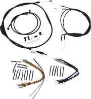 Burly Brand 16 Inch Apehanger Cable/Line Kit in Black For 2000-2006 FLST Without ABS Models