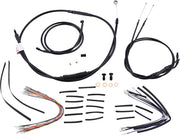 Burly Brand 12 Inch Apehanger Cable/Line Kit in Black For Dyna Single Disc