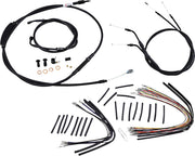 Burly Brand 12 Inch Apehanger Cable/Line Kit in Black For 2007-2008 & 2010-2011 FXDWG Non ABS