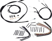 Burly Brand 14 Inch Apehanger Cable/Line Kit in Black For 2007-2008 & 2010-2011 FXDWG Without ABS Models