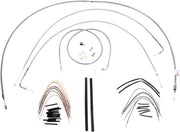 Burly Brand 16 Inch Apehanger Cable/Line Kit in Stainless Steel For 2000-2006 FXST/B/D Without ABS Models