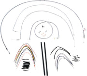 Burly Brand 18 Inch Apehanger Cable/Line Kit in Stainless Steel For 2007-2010 FLST/C/F/N Without ABS Models