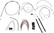 Burly Brand Complete Stainless Braided Handlebar Cable/Brake Line Kit #B30-1094
