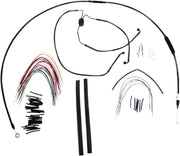 Burly Brand 15 Inch Apehanger Cable/Line Kit in Black For 2008-2013 FLHX, FLHT/C/U Without ABS Models