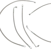 Burly Brand 15 Inch Apehanger Cable/Line Kit in Stainless Steel For 2014-2016 FLHX, FLHT/C/U (NO ABS) Models