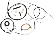 Complete Black Vinyl Braided Handlebar Cable/Brake Line Kit