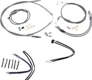 Burly Brand 16 Inch Apehanger Cable/Line Kit in Stainless Steel For 2011-2015 FLSTC/F/N, 2012-2015 FLS, 2013-2014 FXSB With ABS & Must Use 2 Inch Risers Models