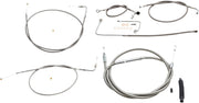Standard Stainless Braided Handlebar Cable/Brake Line Kit Softail Clear-Coated| Natural Fitment Harley-Davidson #LA-8151KT-13