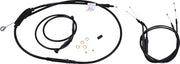Burly Brand 10 Inch T-Bar Cable/Line Kit in Black For 2004-2006 XL Sportster Non ABS Single Disc
