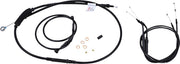 Burly Brand 10 Inch T-Bar Cable/Line Kit in Black For 2004-2006 XL Sportster Non ABS Single Disc