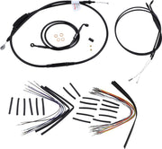 Burly Brand 12 Inch T-Bar Cable/Line Kit in Black For 2004-2006 XL Sportster