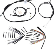 Burly Brand 12 Inch T-Bar Cable/Line Kit in Black For 2004-2006 XL Sportster