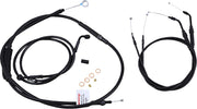 Burly Brand 12 Inch T-Bar Cable/Line Kit in Black For 2007-2013 Sportster Without ABS Single Disc