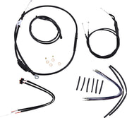 Burly Brand 12 Inch T-Bar Cable Kit in Black For 2014-2022 XL Sportster Single Disc Without ABS