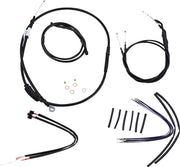 Burly Brand 14 Inch T-Bar Cable/Line Kit in Black For 2014-2022 Sportster Without ABS And Dual Disc Models