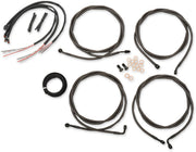 Complete Midnight Braided Handlebar Cable/Brake Line Kit