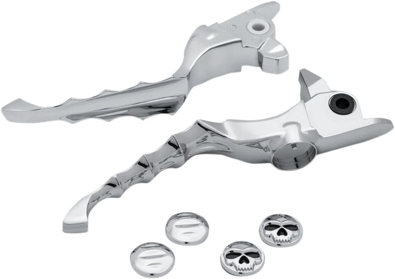 Kuryakyn Zombie Levers For Harley-Davidson 2017-2023 Touring Motorcycles In Chrome