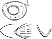 Burly Brand 16 Inch Apehanger Cable/Line Kit in Stainless Steel For 2014-2016 FLHR/FLHRC With ABS Models