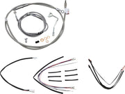 Burly Brand 16 Inch Apehanger Cable/Line Kit in Stainless Steel For 2014-2016 FLHR/FLHRC With ABS Models