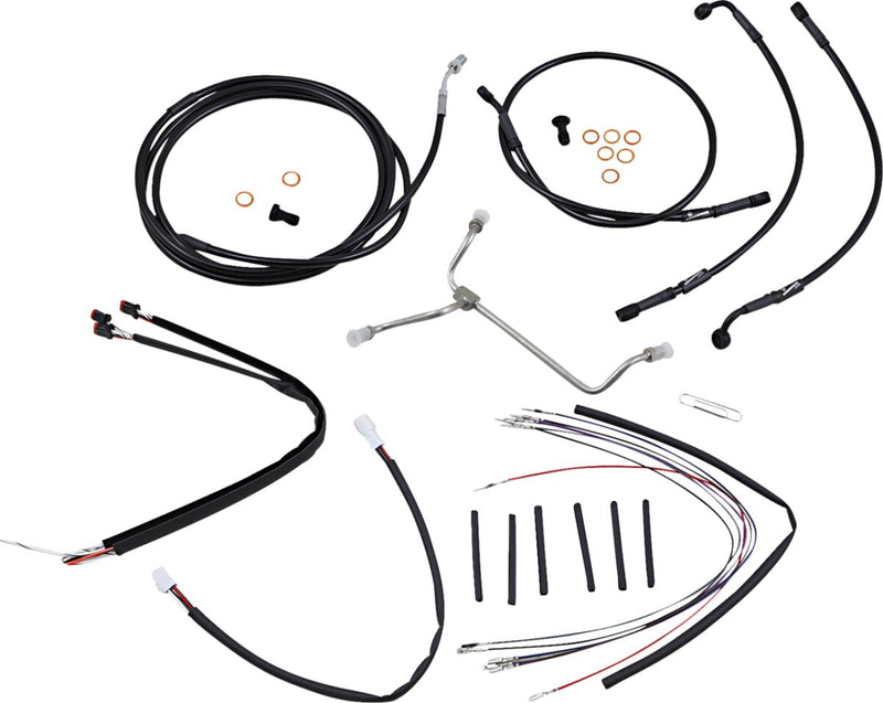 Burly Brand 16 Inch Apehanger Cable/Line Kit in Black For 2015-2016 FLTRX Without ABS Models