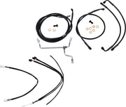 Burly Brand 18 Inch Apehanger Cable/Line Kit in Black For 2017-2019 FLHR, FLTRX Without ABS Models