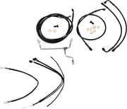 Burly Brand 18 Inch Apehanger Cable/Line Kit in Black For 2017-2019 FLHR, FLTRX Without ABS Models