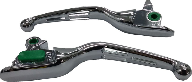 Drag Specialties Slotted Wide Blade Lever Set Fits Harley-Davidson Touring Models 2021-2024 Chrome