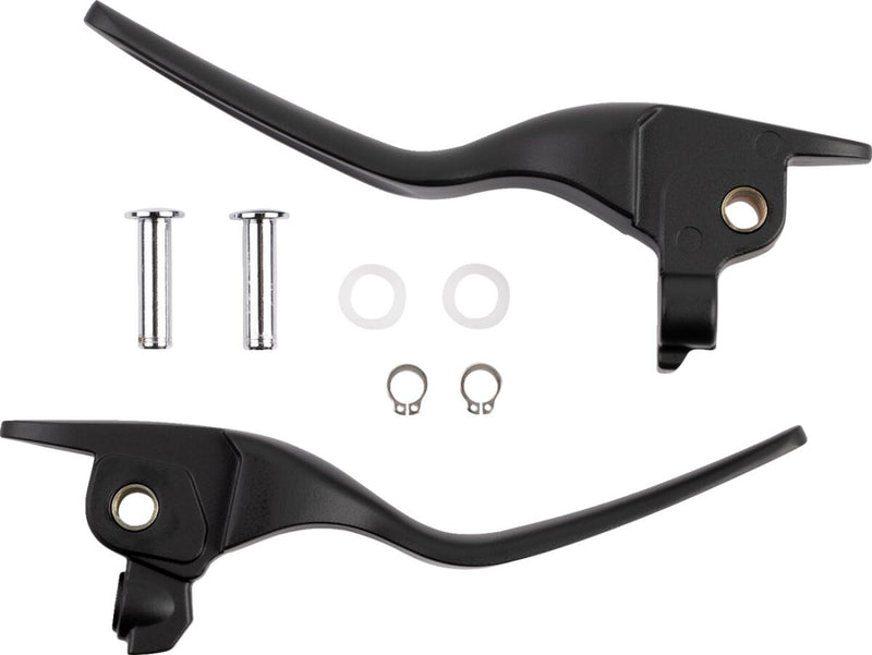 Drag Specialties Custom Lever Set Fits Harley-Davidson Touring, Trike Models 2017-2024 Black| Satin #053996