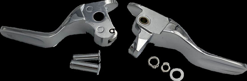 Drag Specialties Short Lever Set Fits Harley-Davidson Touring, Trike Models 2014-2016 Chrome