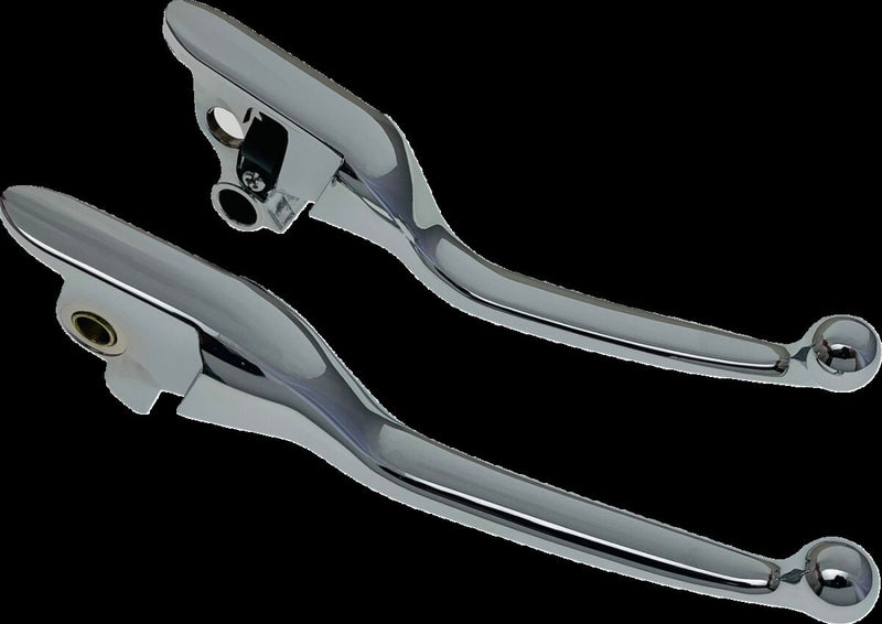 Drag Specialties Narrow Lever Set Fits Harley-Davidson Dyna, Softail Models 2018-2024 Chrome Fitment Harley-Davidson #H07-0593N