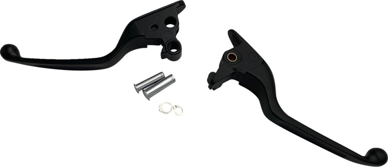 Drag Specialties Narrow Lever Set Fits Harley-Davidson Dyna, Softail Models 2018-2024 Black| Matte