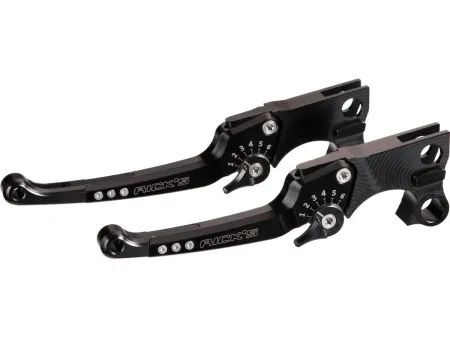 Rick's Motorcycles LEVER KIT, ADJUSTABLE, PAIR, GOOD GUYS for 2014-2022 Harley-Davidson Lever Assembly Anodised Black Aluminium #85-2040000-B