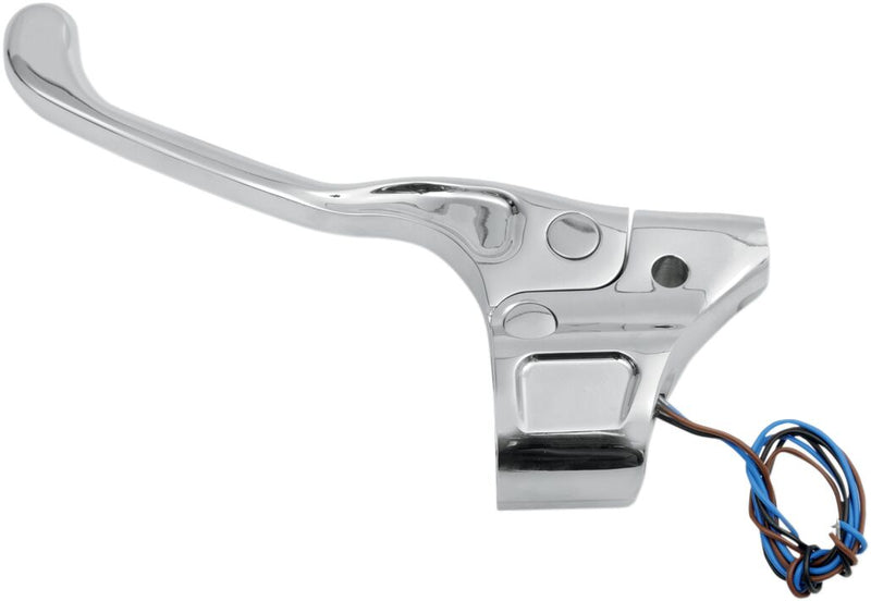 Performance Machine Contour Billet Clutch Lever Assembly - Each, Aluminum, Standard - Chrome for Harley-Davidson Touring, Softail, Sportster & Dyna 2005-2017