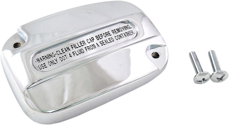 Drag Specialties Clutch Master Cylinder Cover - Each, Raised, Aluminum /  Rubber - Chrome for Harley-Davidson Touring 2017-2024
