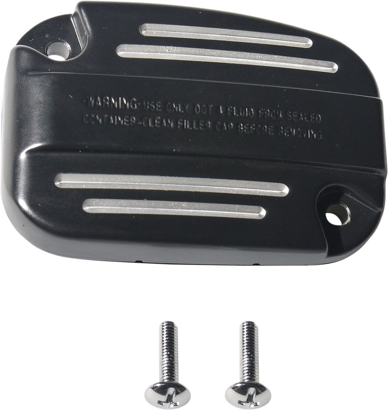 Drag Specialties Clutch Master Cylinder Cover - Finned, Each, Aluminum /  Rubber - Black / Gloss for Harley-Davidson Touring 2014-2016